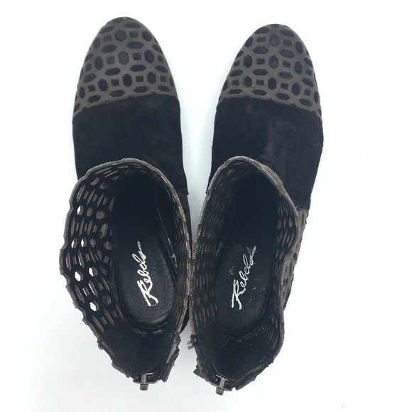 Rebels Vale Leather‎ Geo Cutout Bootie 7 - Picture 5 of 12